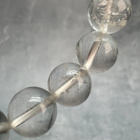 【ガネッシュヒマール産】天然ヒマラヤ水晶ブレスレット9.6~9.9mm内径17cm/Ganesh Himal Himalayan Quartz Bracelet