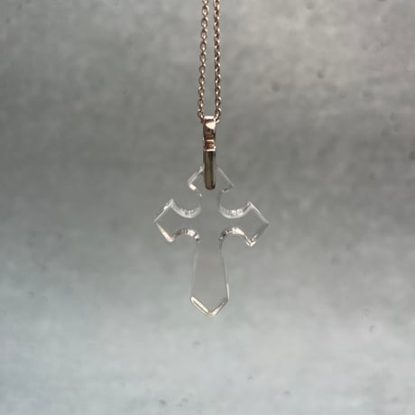 【ガネッシュヒマール産】天然ヒマラヤ水晶クロスペンダントトップ⑨/Ganesh Himal Himalayan Quartz Cross Pendant Top