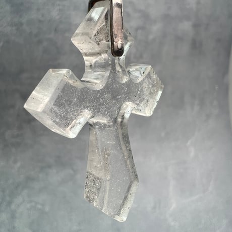 【ガネッシュヒマール産】天然ヒマラヤ水晶クロスペンダントトップ④/Ganesh Himal Himalayan Quartz Cross Pendant Top
