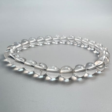 【ハイクオリティー】ガネッシュヒマール産天然ヒマラヤ水晶ブレスレット8mm内径18cm/High Quality Ganesh Himal Himalayan Quartz Bracelet