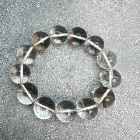 【カイラス産】"手磨き"天然ヒマラヤ水晶 ブレスレット16mm内径16cm/Kailash Himalayan Quartz Bracelet