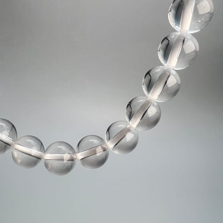 【ハイクオリティー】ガネッシュヒマール産天然ヒマラヤ水晶ブレスレット8mm内径17cm/High Quality Ganesh Himal Himalayan Quartz Bracelet