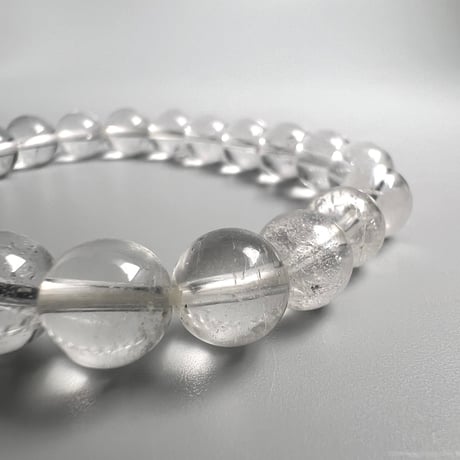 【ガネッシュヒマール産】天然ヒマラヤ水晶ブレスレット8mm内径15cm/Ganesh Himal Himalayan Quartz Bracelet