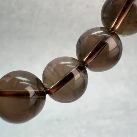 【ガウリシャンカール産】天然ヒマラヤスモーキークォーツブレスレット9mm内径18/Gaurishankar Himalayan Smoky Quartz Bracelet