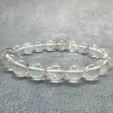 【カイラス産】"手磨き加工"天然ヒマラヤ水晶ブレスレット②/Kailash Himalayan Quartz Bracelet