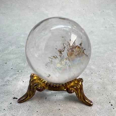 【ガネッシュヒマール産】ナチュラルレインボーイン天然ヒマラヤ水晶丸玉/Ganesh Himal Natural Rainbow In Himalayan Quartz Sphere