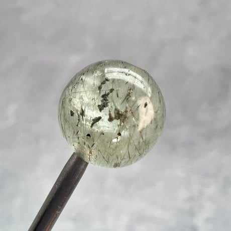 【ガネッシュヒマール産】アクチノライトイン天然ヒマラヤ水晶ビーズ⑮/Ganesh Himal Actinolite in Himalayan Quartz beads