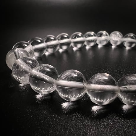 【アンナプルナ産】"手磨き加工"天然ヒマラヤ水晶ブレスレット②8mm内径16cm/Annapurna Himalayan Quartz  Bracelet