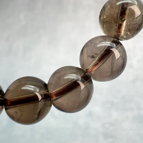 ハイクオリティ【ガウリシャンカール産】天然ヒマラヤスモーキークォーツブレスレット(8mm内径15cm)/Gaurishankar Himalayan Smoky Quartz Bracelet