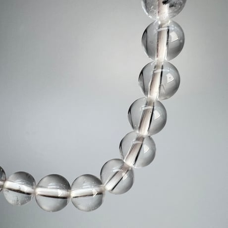 【ハイクオリティー】ガネッシュヒマール産天然ヒマラヤ水晶ブレスレット6mm内径17cm/High Quality Ganesh Himal Himalayan Quartz Bracelet