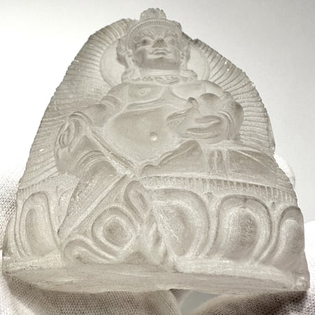 【ガネッシュヒマール産】リモナイト・マイカイン天然ヒマラヤ水晶 "クベーラ"仏像/Ganesh himal  Limonite Mica in himalayan quartz  "kuber"