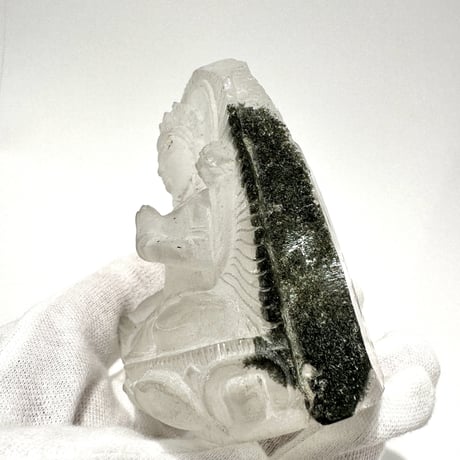 【ガネッシュヒマール産】天然ヒマラヤ水晶 "ホワイトターラ"仏像/Ganesh himal himalayan quartz White Tara