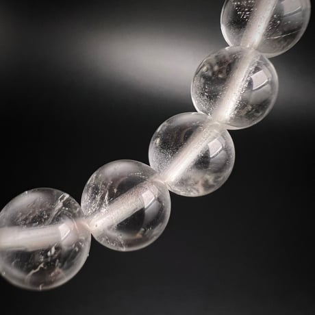 【アンナプルナ産】"手磨き加工"天然ヒマラヤ水晶ブレスレット8mm内径17cm/Annapurna Himalayan Quartz  Bracelet