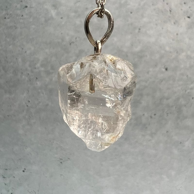 カイラス産】天然ヒマラヤ水晶バチカン付きペンダントトップ⑥
