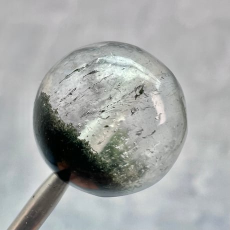 【ガネッシュヒマール産】アクチノライトイン天然ヒマラヤ水晶ビーズ⑨/Ganesh Himal Actinolite in Himalayan Quartz beads