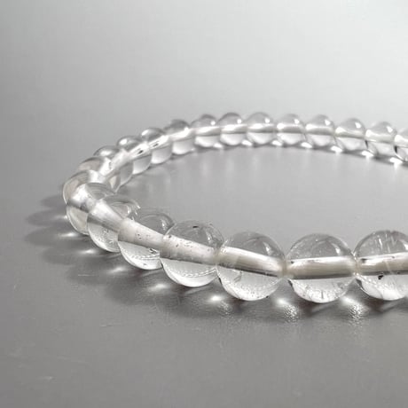 【ハイクオリティー】ガネッシュヒマール産天然ヒマラヤ水晶ブレスレット6mm内径16cm/High Quality Ganesh Himal Himalayan Quartz Bracelet