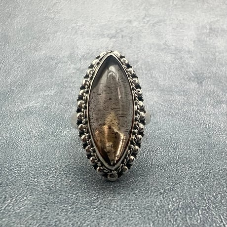 【ガウリシャンカール産】天然ヒマラヤスモーキークォーツ シルバー925デザインリング/GauriShankar Smoky Quartz Silver925 Design Ring