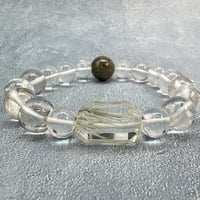 【デザインブレスレット】カイラス×ガネッシュヒマール天然ヒマラヤ水晶デザインブレスレット/Kailash×Ganesh Himal Himalayan Quartz Design Bracelet