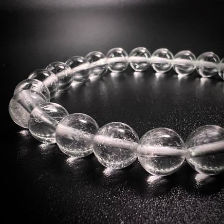 【アンナプルナ産】"手磨き加工"天然ヒマラヤ水晶ブレスレット8mm内径16cm/Annapurna Himalayan Quartz  Bracelet①