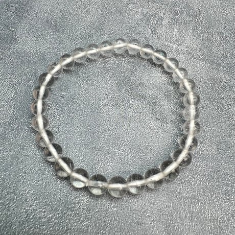 【ガネッシュヒマール産】天然ヒマラヤ水晶ブレスレット6mm内径16cm/Ganesh Himal Himalayan Quartz