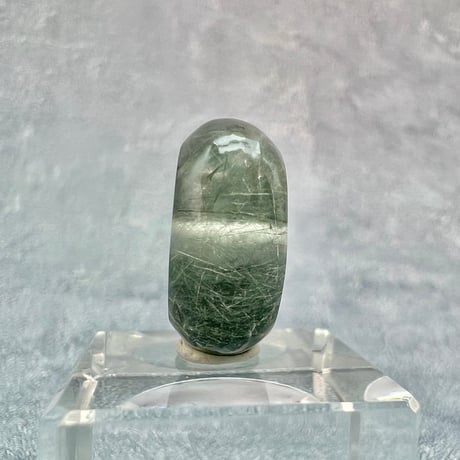 【ガネッシュヒマール産】アクチノライトイン天然ヒマラヤ水晶 タイヤ型ビーズ②/Ganesh Himal Actinolite in Himalayan Quartz Tire beads