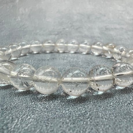 【ガネッシュヒマール産】天然ヒマラヤ水晶ブレスレット8mm内径15cm②/Ganesh Himal Himalayan Quartz Bracelet