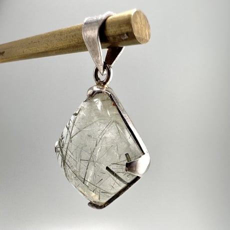 【ガネッシュヒマール産】アクチノライトイン天然ヒマラヤ水晶シルバー925ペンダントトップ② / Ganesh Himal Actinolite in Himalayan Quartz