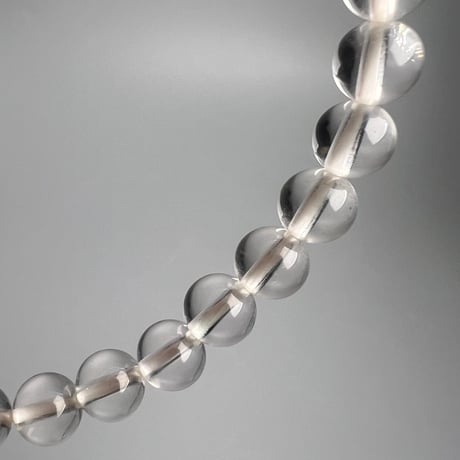 【カイラス産】"手磨き加工"天然ヒマラヤ水晶ブレスレット6mm内径15cm/Kailash Himalayan Quartz Bracelet