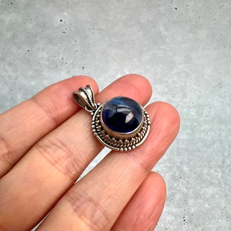 ネパール産天然ヒマラヤカイヤナイトS/V925ペンダントトップ/NEPAL Himalayan Kyanite Pendant Top