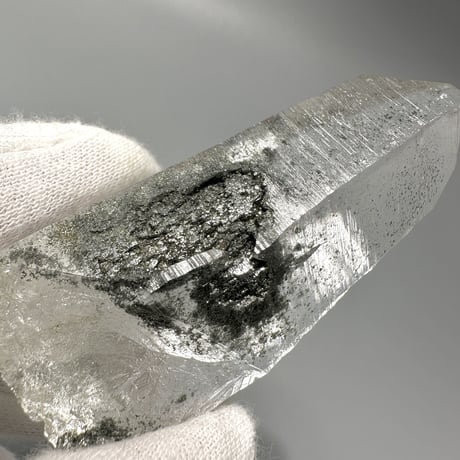 【ガネッシュヒマール産】クローライトイン天然ヒマラヤ水晶ナチュラルポイント⑤/Ganesh Himal Chlorite in Himalayan Quartz Natural Point