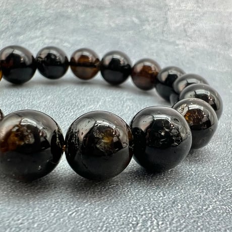 ネパール産🇳🇵ヒマラヤドラバイトトルマリン ブレスレット11~12mm内径16/Nepal Himalayan dravite tourmaline Bracelet