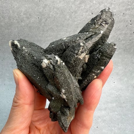 【ガネッシュヒマール産】クローライトイン天然ヒマラヤ水晶クラスター/Ganesh Himal Chlorite in Himalayan Quartz Cluster