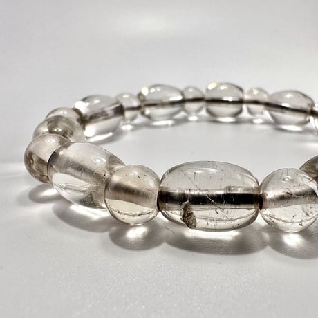 ガウリシャンカール産"手磨き加工"天然ヒマラヤスモーキークォーツ デザインブレスレット/Gaurishankar SmokyQuartz Design Bracelet