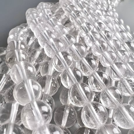 【ガネッシュヒマール産】天然ヒマラヤ水晶ビーズ8mm連材(一連/半連)/Ganesh Himal Himalayan Quartz  Beads
