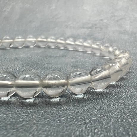 【ガネッシュヒマール産】天然ヒマラヤ水晶ブレスレット6mm内径18cm/Ganesh Himal Himalayan Quartz Bracelet