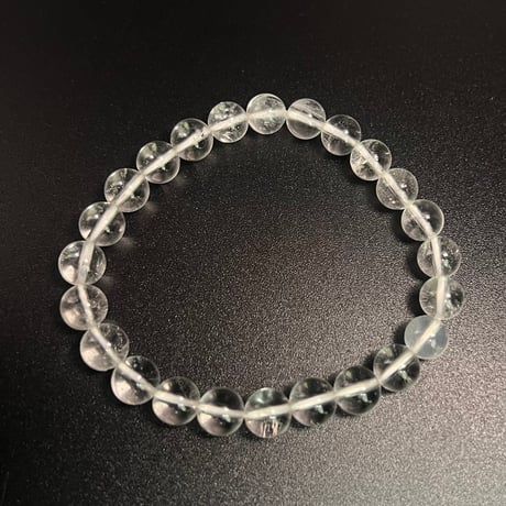 【アンナプルナ産】"手磨き加工"天然ヒマラヤ水晶ブレスレット②8mm内径16cm/Annapurna Himalayan Quartz  Bracelet