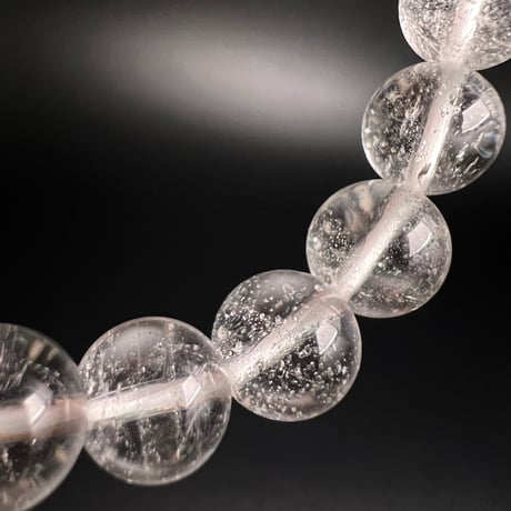 【アンナプルナ産】"手磨き加工"天然ヒマラヤ水晶ブレスレット8mm内径17cm/Annapurna Himalayan Quartz  Bracelet