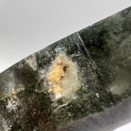 【ガネッシュヒマール産】クローライト&アクチノライトイン天然ヒマラヤ水晶ポイント④/Ganesh Himal Chlorite&Actinolite in  Himalayan Quartz