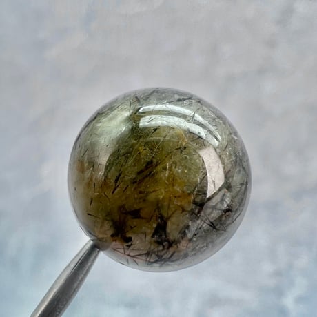 【ガネッシュヒマール産】アクチノライトイン天然ヒマラヤ水晶ビーズ③/Ganesh Himal Actinolite in Himalayan Quartz beads