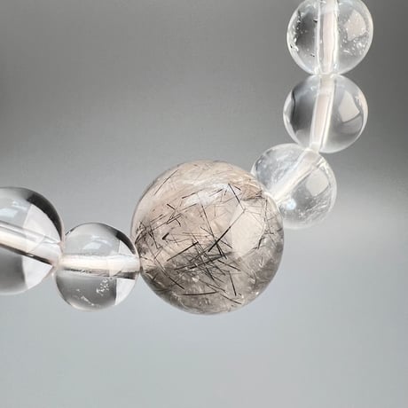 【ガネッシュヒマール産】"手磨き加工"ヒマラヤ水晶 デザインブレスレット/GaneshHimal Design Bracelet