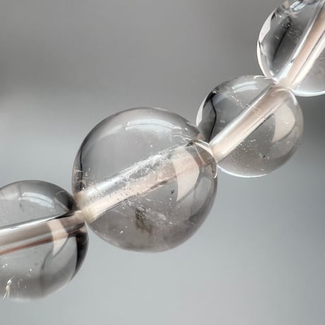 【カイラス産】"手磨き"天然ヒマラヤ水晶デザインブレスレット/Kailash Himalayan Quartz Design Bracelet
