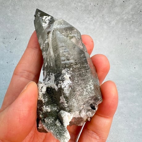 【ガネッシュヒマール産】クローライトイン天然ヒマラヤ水晶/Ganesh Himal Chlorite in Himalayan Quartz