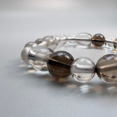 【ガウリシャンカール産】天然ヒマラヤスモーキークォーツ デザインブレスレット/Gaurishankar SmokyQuartz Design Bracelet