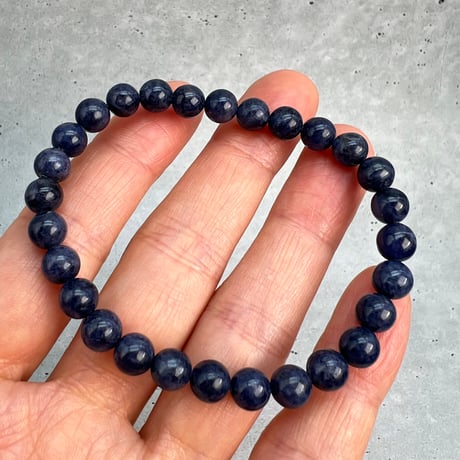【天然サファイア】ブレスレット(6.8mm内径16cm)①/Sapphire Bracelet