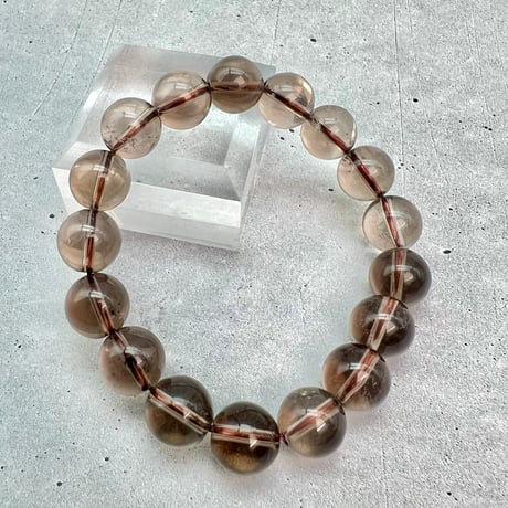【ガウリシャンカール産】天然ヒマラヤスモーキークォーツブレスレット11mm内径16.5/Gaurishankar Himalayan Smoky Quartz Bracelet