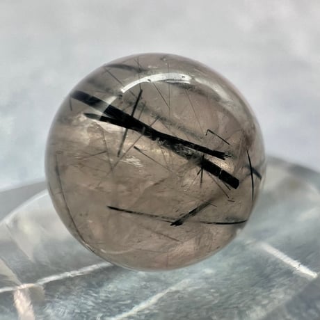 【ガネッシュヒマール産】アクチノライトイン天然ヒマラヤ水晶ビーズ⑪/Ganesh Himal Actinolite in Himalayan Quartz beads