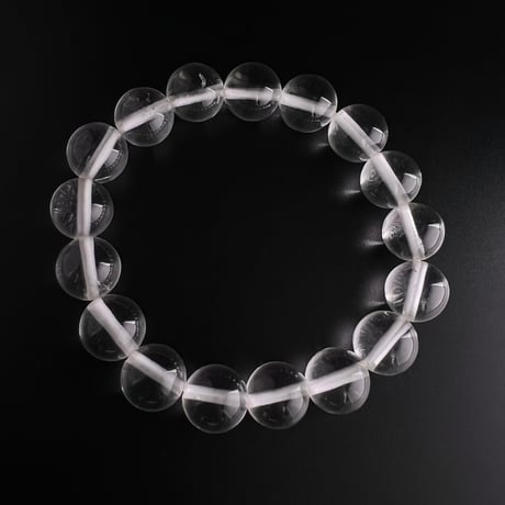 【アンナプルナ産】"手磨き加工"天然ヒマラヤ水晶ブレスレット12mm内径17cm/Annapurna Himalayan Quartz  Bracelet