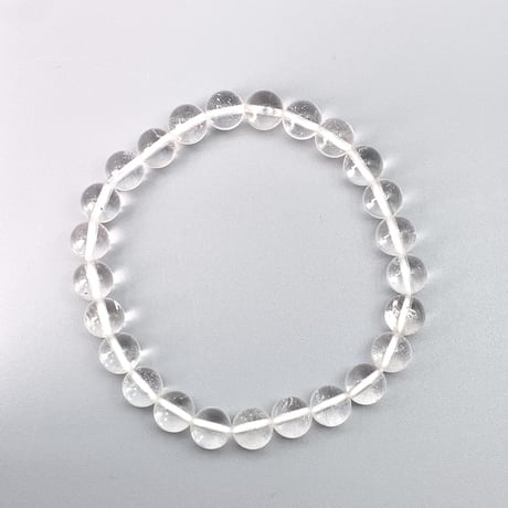 ガネーシュヒマール産天然ヒマラヤ水晶ブレスレット8mm内径17cm/Ganesh Himal Himalayan Quartz Bracelet