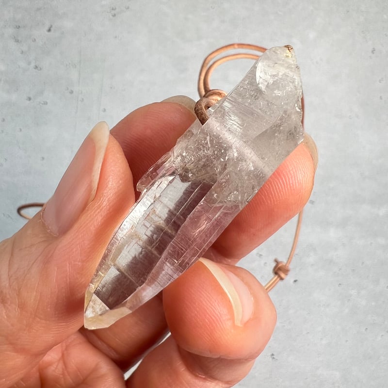 ヒマラヤ水晶 ガネッシュヒマール ＊ マクラメペンダント 29