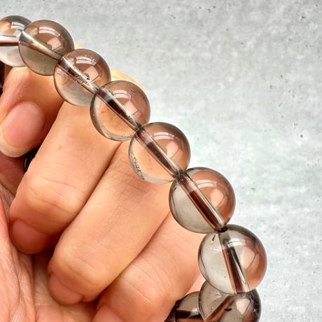 【ガウリシャンカール産】天然ヒマラヤスモーキークォーツブレスレット11mm内径16.5/Gaurishankar Himalayan Smoky Quartz Bracelet